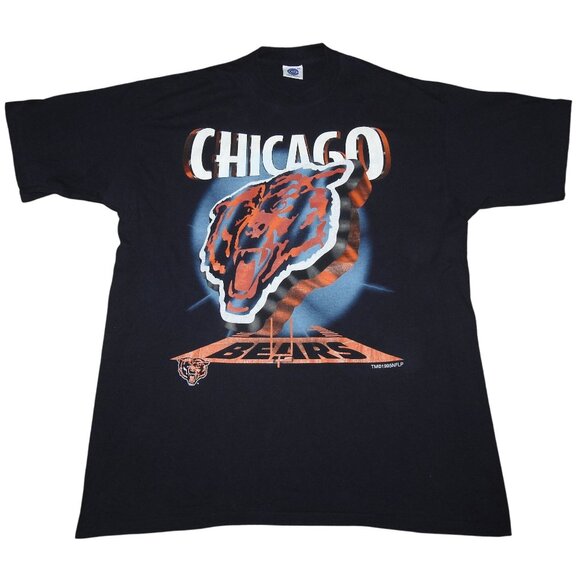 Vintage 1994 Chicago Bears 3D Logo NFL Short Sleeve T-Shirt XXL College Concepts - Picture 1 of 6